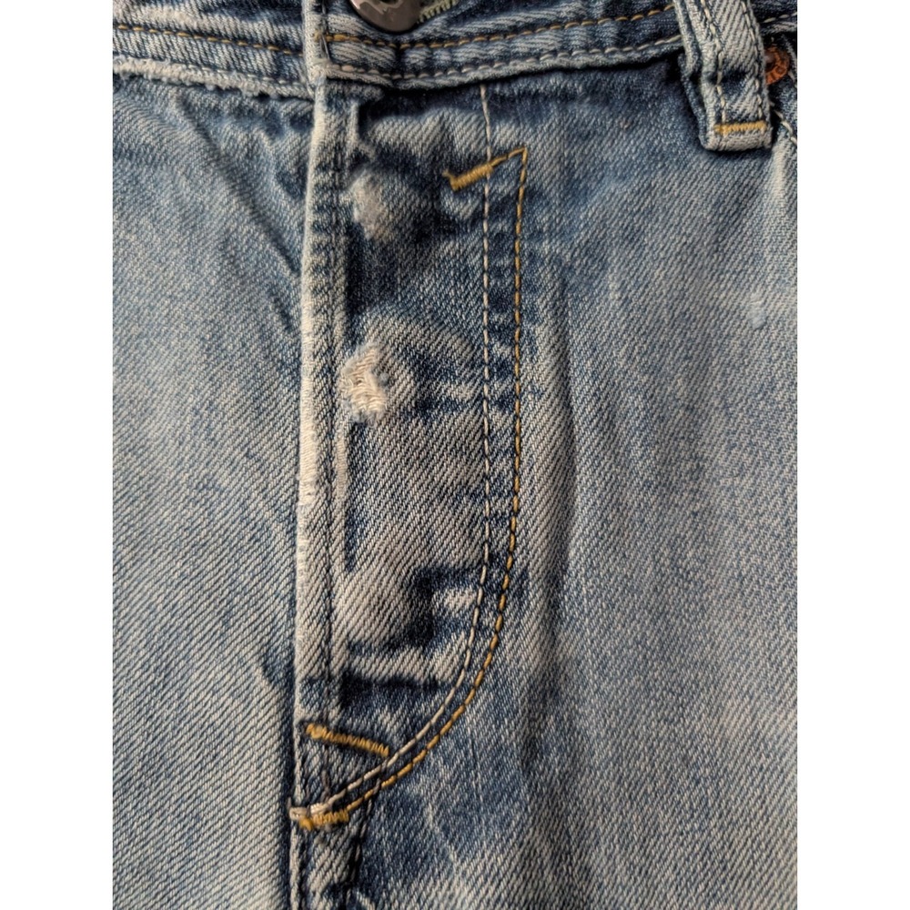 Diesel Industry Distressed Light Wash Jeans Mens 31 Y2K 0806R Waykee Straight - Picture 6 of 16